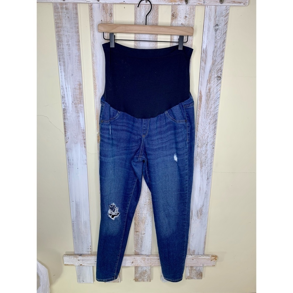 a:glow Maternity Distressed Jeggings Womens 16